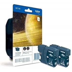 Brother Original LC1100BK Twin Pack Tintenpatrone, schwarz Brother Original LC1100BK Twin Pack Tintenpatrone, schwarz