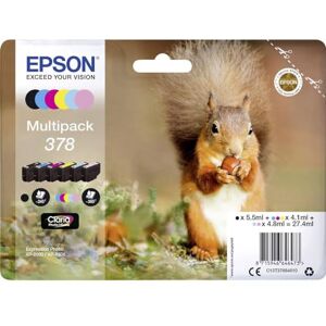 Epson 378 Squirrel Genuine Multipack, 6-colours Ink Cartridges, Claria Photo HD Ink Epson 378 Squirrel Genuine Multipack, 6-colours Ink Cartridges, Claria Photo HD Ink