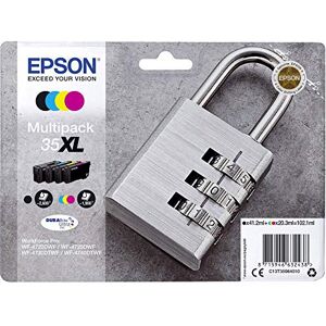 Epson Original 35XL Tinte Schloss (WF-4720DWF, WF-4725DWF, WF-4730DTWF, WF-4740DTWF), Multipack, 4-farbig Epson Original 35XL Tinte Schloss (WF-4720DWF, WF-4725DWF, WF-4730DTWF, WF-4740DTWF), Multipack, 4-farbig