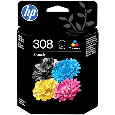 HP 308 2er-Pack Schwarz/Cyan/Magenta/Gelb Original Druckerpatronen für Serien DeskJet 2900 HP 308 2er-Pack Schwarz/Cyan/Magenta/Gelb Original Druckerpatronen für Serien DeskJet 2900