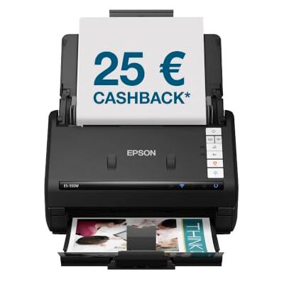 Epson Workforce ES-550W WLAN Dokumentenscanner 45 S./Min. / 90 ipm 100 Blatt automatischer Dokumenteneinzug Farbe USB-Konnektivität Bis DIN A4 Epson Workforce ES-550W WLAN Dokumentenscanner 45 S./Min. / 90 ipm 100 Blatt automatischer Dokumenteneinzug Farbe USB-Konnektivität Bis DIN A4