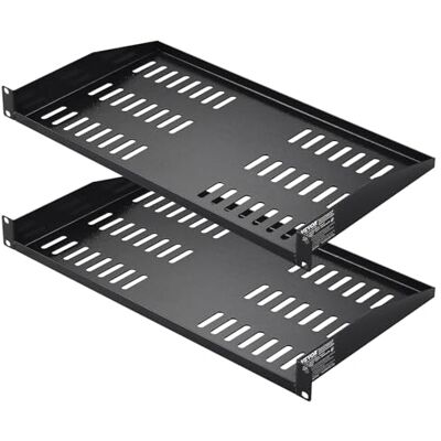 VEVOR 2er-Set 1U Fachboden für Netzwerkschrank, 254 mm Tiefe, 22,68 kg Tragfähigkeit, Server-Rack Ablage, Kohlenstoffstahl, Gute Luftzirkulation für 482,6 mm Netzwerkschrank oder Geräte-Rack VEVOR 2er-Set 1U Fachboden für Netzwerkschrank, 254 mm Tiefe, 22,68 kg Tragfähigkeit, Server-Rack Ablage, Kohlenstoffstahl, Gute Luftzirkulation für 482,6 mm Netzwerkschrank oder Geräte-Rack