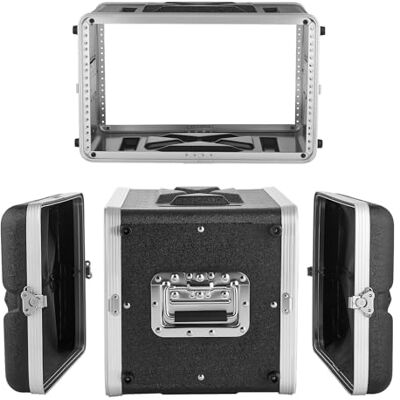 VEVOR 6U Rack-Gehäuse 31 cm Tiefe, Serverschrank 29 cm Innentiefe, aus ABS-Kunststoff, Versenkte Drehverschlüsse, Abnehmbare Vorder- & Rückseite, für Verstärker Prozessoren & Controller VEVOR 6U Rack-Gehäuse 31 cm Tiefe, Serverschrank 29 cm Innentiefe, aus ABS-Kunststoff, Versenkte Drehverschlüsse, Abnehmbare Vorder- & Rückseite, für Verstärker Prozessoren & Controller