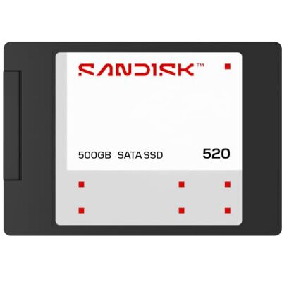 SanDisk 520 SATA SSD interner Speicher 500 GB (2,5"/7 mm, Lesegeschwindigkeiten von bis zu 560 MB/s, 3D NAND-Technologie) SanDisk 520 SATA SSD interner Speicher 500 GB (2,5"/7 mm, Lesegeschwindigkeiten von bis zu 560 MB/s, 3D NAND-Technologie)