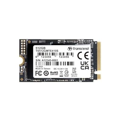 Transcend MTE410S 512GB M.2 2242 NVMe PCIe Gen4x4, 3D NAND, DRAM-Less, Bis zu 5,000/3,500 mb/s, Interne SSD für Gaming-Handhelds, Ultrabooks und NUC Transcend MTE410S 512GB M.2 2242 NVMe PCIe Gen4x4, 3D NAND, DRAM-Less, Bis zu 5,000/3,500 mb/s, Interne SSD für Gaming-Handhelds, Ultrabooks und NUC