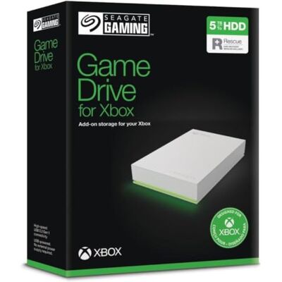 Seagate Game Drive Xbox 5TB, Tragbare Externe Festplatte, 2.5 Zoll, USB 3.0, Xbox, weiß, Data Rescue Service (STKX5000100) Seagate Game Drive Xbox 5TB, Tragbare Externe Festplatte, 2.5 Zoll, USB 3.0, Xbox, weiß, Data Rescue Service (STKX5000100)