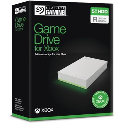 Seagate Game Drive Xbox 5TB, Tragbare Externe Festplatte, 2.5 Zoll, USB 3.0, Xbox, weiß, Data Rescue Service (STKX5000100) Seagate Game Drive Xbox 5TB, Tragbare Externe Festplatte, 2.5 Zoll, USB 3.0, Xbox, weiß, Data Rescue Service (STKX5000100)