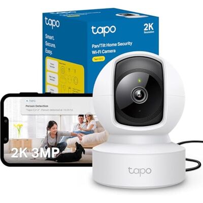 Tapo TP-Link C212 360° WLAN Überwachungskamera, Ethernet/Wi-Fi-Anschluss,2K Auflösung, Bewegungsverfolgung, Nachtsicht, Zwei-Wege-Audio, kompatibel mit Alexa und Google Assistant, für Babys/Haustiere Tapo TP-Link C212 360° WLAN Überwachungskamera, Ethernet/Wi-Fi-Anschluss,2K Auflösung, Bewegungsverfolgung, Nachtsicht, Zwei-Wege-Audio, kompatibel mit Alexa und Google Assistant, für Babys/Haustiere
