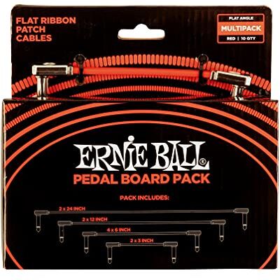 Ernie Ball Flachband-Patchkabel Pedalboard, Multi-Pack, Rot Ernie Ball Flachband-Patchkabel Pedalboard, Multi-Pack, Rot