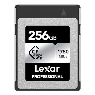 Lexar Professional 256GB CFexpress Karte, Typ B CFe Karte, bis zu 1750MB/s Lesegeschwindigkeit, mit PCIe Gen3x2, kompatibel mit DSLR, rückwärts mit XQD Kamera Lexar Professional 256GB CFexpress Karte, Typ B CFe Karte, bis zu 1750MB/s Lesegeschwindigkeit, mit PCIe Gen3x2, kompatibel mit DSLR, rückwärts mit XQD Kamera