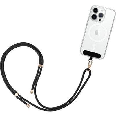 GRIFEMA Handykette Universal zum Umhängen, Kompatibel mit jedem Handy und Smartphone, Kette zum Umhängen, Hülle mit Kordel, Handyband mit jeder Hülle kombinierbar, Schwarz GRIFEMA Handykette Universal zum Umhängen, Kompatibel mit jedem Handy und Smartphone, Kette zum Umhängen, Hülle mit Kordel, Handyband mit jeder Hülle kombinierbar, Schwarz