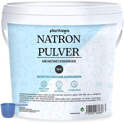 PLANTAWA Natron zur Reinigung von 2 kg, Backpulver für die Reinigung zu Hause. Vielseitig einsetzbar: Fleckenentferner, Bleichmittel, entfernt Gerüche und Fett. Natürlicher und reiner Ursprung. PLANTAWA Natron zur Reinigung von 2 kg, Backpulver für die Reinigung zu Hause. Vielseitig einsetzbar: Fleckenentferner, Bleichmittel, entfernt Gerüche und Fett. Natürlicher und reiner Ursprung.
