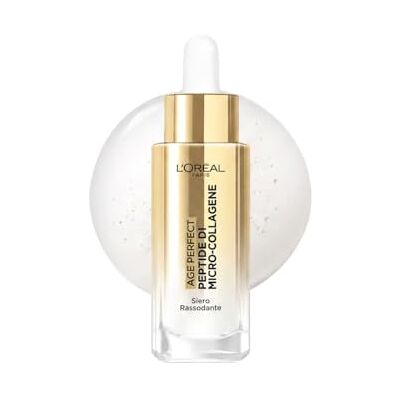 L'Oreal Paris L'Oréal Paris Age Perfect Straffendes Peptid-Serum von Mikro-Collagen, 30 ml, Kollagen-Gesichtsserum, strafft die Haut, reduziert Falten und Altersflecken, wirkt 5 Jahre Hautentspannung entgegen L'Oreal Paris L'Oréal Paris Age Perfect Straffendes Peptid-Serum von Mikro-Collagen, 30 ml, Kollagen-Gesichtsserum, strafft die Haut, reduziert Falten und Altersflecken, wirkt 5 Jahre Hautentspannung entgegen
