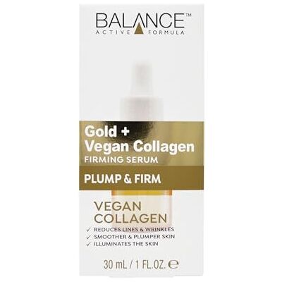 Balance Gold + Vegan Collagen Firming Serum Luxuriöser Glanz mit Gold, Jugendliche Hautstraffung, Leicht & Nichtfettend, nachweisliche Ergebnisse Balance Gold + Vegan Collagen Firming Serum Luxuriöser Glanz mit Gold, Jugendliche Hautstraffung, Leicht & Nichtfettend, nachweisliche Ergebnisse