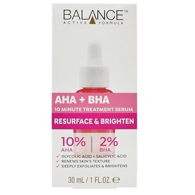 Balance AHA 10% + BHA 2% Retexturising Serum Tiefen-Peeling für Strahlendere Haut, Glättet das Hautbild, Dermatologisch Getestet, Sanft und Hochwirksam Balance AHA 10% + BHA 2% Retexturising Serum Tiefen-Peeling für Strahlendere Haut, Glättet das Hautbild, Dermatologisch Getestet, Sanft und Hochwirksam