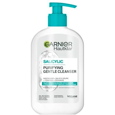 Garnier Hautklar Hydrating Deep Cleanser: Sanfte Gesichtsreinigung mit Niacinamide & Salicylsäure. Entfernt Unreinheiten, Öl & Make-up. Hydriert, mildert Poren, pH-neutral, für alle Hauttypen Garnier Hautklar Hydrating Deep Cleanser: Sanfte Gesichtsreinigung mit Niacinamide & Salicylsäure. Entfernt Unreinheiten, Öl & Make-up. Hydriert, mildert Poren, pH-neutral, für alle Hauttypen
