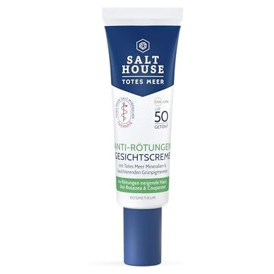 Salthouse Totes Meer Therapie Anti-Rötungen Gesichtscreme, kaschiert, beruhigt und schützt mit LSF 50, Spezialpflege bei reizempfindlicher Haut, Rötungen & bei Neigung zu Rosazea oder Couperose, 30 ml Salthouse Totes Meer Therapie Anti-Rötungen Gesichtscreme, kaschiert, beruhigt und schützt mit LSF 50, Spezialpflege bei reizempfindlicher Haut, Rötungen & bei Neigung zu Rosazea oder Couperose, 30 ml