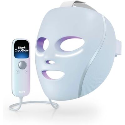 Shark CryoGlow LED-Gesichtsmaske mit Kühlung der Augenpartie, rote und blaue LED, Infrarotlichttherapie, USB-C, Fernbedienung, Aufbewahrungstasche, verstellbare Riemen, Blue Frost FW312EU Shark CryoGlow LED-Gesichtsmaske mit Kühlung der Augenpartie, rote und blaue LED, Infrarotlichttherapie, USB-C, Fernbedienung, Aufbewahrungstasche, verstellbare Riemen, Blue Frost FW312EU