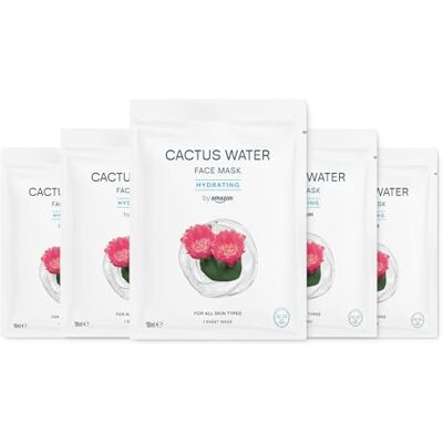 by Amazon Kaktuswasser, feuchtigkeitsspendende Gesichtsmaske, 18 ml, 5er-Pack by Amazon Kaktuswasser, feuchtigkeitsspendende Gesichtsmaske, 18 ml, 5er-Pack