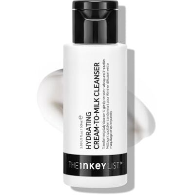 The INKEY List Hydrating Cream to Milk Cleanser 50ml mit 5% Reismilch & Hyaluronsäure. Sanfte, vegane Formel entfernt Make-up, spendet Feuchtigkeit, trocknet nicht, reizt nicht, ohne Abstreifen The INKEY List Hydrating Cream to Milk Cleanser 50ml mit 5% Reismilch & Hyaluronsäure. Sanfte, vegane Formel entfernt Make-up, spendet Feuchtigkeit, trocknet nicht, reizt nicht, ohne Abstreifen