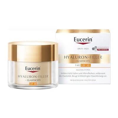 Eucerin Hyaluron-Filler + Elasticity Tagescreme LSF 30 (50 ml), Anti-Aging & Anti-Falten Creme Formel mit Thiamidol, Collagen Elastin Complex und Hyaluronsäure, für alle Hauttypen Eucerin Hyaluron-Filler + Elasticity Tagescreme LSF 30 (50 ml), Anti-Aging & Anti-Falten Creme Formel mit Thiamidol, Collagen Elastin Complex und Hyaluronsäure, für alle Hauttypen