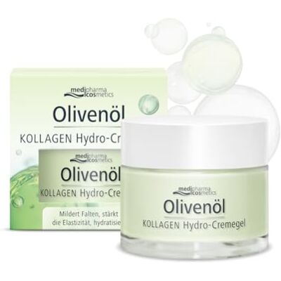 Medipharma Cosmetics Olivenöl Kollagen Hydro-Cremegel – Mit Niacinamid & Kollagen – Mildert Falten – Stärkt die Hautelastizität – Spendet intensive Feuchtigkeit Medipharma Cosmetics Olivenöl Kollagen Hydro-Cremegel – Mit Niacinamid & Kollagen – Mildert Falten – Stärkt die Hautelastizität – Spendet intensive Feuchtigkeit