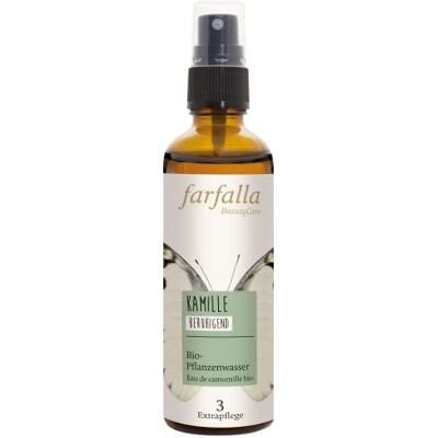 farfalla Kamille Bio-Pflanzenwasser 75ml Kamillenhydrolat Bio-Pflanzenwasser Hautberuhigend Vegan & Dermatologisch Getestet 100% zertifizierte Naturkosmetik farfalla Kamille Bio-Pflanzenwasser 75ml Kamillenhydrolat Bio-Pflanzenwasser Hautberuhigend Vegan & Dermatologisch Getestet 100% zertifizierte Naturkosmetik