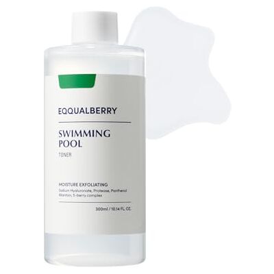 EQQUALBERRY Swimming Pool Toner 300ml – Sanfter Gesichts-Toner mit Protease-Enzymen & Hyaluronsäure, Porenpflege, Hydratation & Texturverfeinerung, für empfindliche Haut EQQUALBERRY Swimming Pool Toner 300ml – Sanfter Gesichts-Toner mit Protease-Enzymen & Hyaluronsäure, Porenpflege, Hydratation & Texturverfeinerung, für empfindliche Haut
