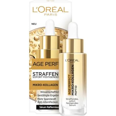 L'Oreal Paris L’Oréal Paris Anti-Aging Kollagen-Serum, sofort straffendes Gesichtsserum mit Mikro-Kollagen Peptiden, für gefestigte Haut und gegen Altersflecken, Age Perfect Kollagen Experte, 30ml L'Oreal Paris L’Oréal Paris Anti-Aging Kollagen-Serum, sofort straffendes Gesichtsserum mit Mikro-Kollagen Peptiden, für gefestigte Haut und gegen Altersflecken, Age Perfect Kollagen Experte, 30ml