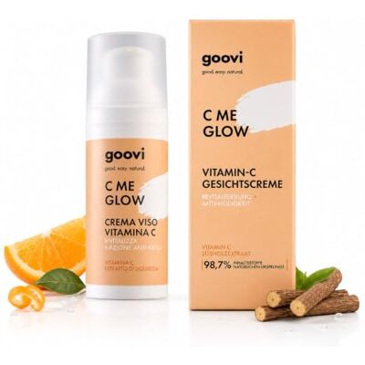 GOOVI C Me Glow Vitamin C Face Cream Revitalisierende Gesichtscreme mit Hyaluronsäure, Für strahlende, hydratisierte Haut, 50ml GOOVI C Me Glow Vitamin C Face Cream Revitalisierende Gesichtscreme mit Hyaluronsäure, Für strahlende, hydratisierte Haut, 50ml