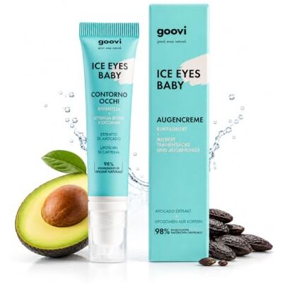 GOOVI Ice Eyes Baby Eye Contour Puffiness & Dark Circles Augencreme gegen Tränensäcke & Augenringe, Kühlender Applikator mit 3 Metallkugeln, 15ml GOOVI Ice Eyes Baby Eye Contour Puffiness & Dark Circles Augencreme gegen Tränensäcke & Augenringe, Kühlender Applikator mit 3 Metallkugeln, 15ml