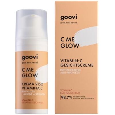 GOOVI C Me Glow Vitamin C Face Cream Revitalisierende Gesichtscreme mit Hyaluronsäure für strahlende, hydratisierte Haut 50ml GOOVI C Me Glow Vitamin C Face Cream Revitalisierende Gesichtscreme mit Hyaluronsäure für strahlende, hydratisierte Haut 50ml