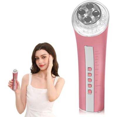CARER BEAUTY Gesichtsmassagegerät Gegen Falten RF Schönheitsgerät mit 3 LED Licht EMS Phototherapie für Anti-Aging Faltenreduzierung feine Linienreduktion CARER BEAUTY Gesichtsmassagegerät Gegen Falten RF Schönheitsgerät mit 3 LED Licht EMS Phototherapie für Anti-Aging Faltenreduzierung feine Linienreduktion