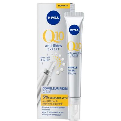 NIVEA Q10 Expert Faltenfüller (1 x 15 ml), Anti Aging Serum reduziert Falten und Falten, Gesichtspflege mit sichtbarer Wirkung in 5 Minuten, angereichert mit reinem Q10 NIVEA Q10 Expert Faltenfüller (1 x 15 ml), Anti Aging Serum reduziert Falten und Falten, Gesichtspflege mit sichtbarer Wirkung in 5 Minuten, angereichert mit reinem Q10