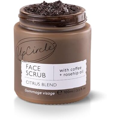 UPCIRCLE Kaffee-Gesichtspeeling – Zitrusmischung für normale und trockene Haut 100 ml – Sheabutter, Kokosnuss + Hagebuttenöl – natürliches, veganes Gesichtspeeling für weiche, glatte Haut UPCIRCLE Kaffee-Gesichtspeeling – Zitrusmischung für normale und trockene Haut 100 ml – Sheabutter, Kokosnuss + Hagebuttenöl – natürliches, veganes Gesichtspeeling für weiche, glatte Haut