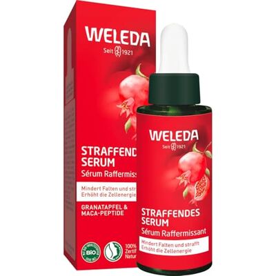 WELEDA Bio Straffendes Serum Naturkosmetik Natural Anti Aging Gesicht Pflegekonzentrat mit Granatapfelsamenöl & Maca-Peptiden. Gesichtsserum mindert Falten, spendet Feuchtigkeit & strafft (1x 30ml) WELEDA Bio Straffendes Serum Naturkosmetik Natural Anti Aging Gesicht Pflegekonzentrat mit Granatapfelsamenöl & Maca-Peptiden. Gesichtsserum mindert Falten, spendet Feuchtigkeit & strafft (1x 30ml)