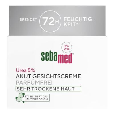 Sebamed Urea 5% Akut Gesichtspflege parfümfrei sehr trockene Haut 50 ml, spendet 72 Stunden Feuchtigkeit, trägt zur Glättung von Falten bei, lindert rasch Schuppung und Spannungsgefühl, ohne Parfüm Sebamed Urea 5% Akut Gesichtspflege parfümfrei sehr trockene Haut 50 ml, spendet 72 Stunden Feuchtigkeit, trägt zur Glättung von Falten bei, lindert rasch Schuppung und Spannungsgefühl, ohne Parfüm