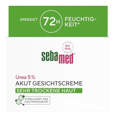 Sebamed Urea 5% Akut Gesichtscreme sehr trockene Haut 50 ml, lindert Spannungsgefühl, hilft die Feuchtigkeitsblance wiederherzustellen, trägt zur Faltenglättung bei, spendet 72 Stunden Feuchtigkeit Sebamed Urea 5% Akut Gesichtscreme sehr trockene Haut 50 ml, lindert Spannungsgefühl, hilft die Feuchtigkeitsblance wiederherzustellen, trägt zur Faltenglättung bei, spendet 72 Stunden Feuchtigkeit