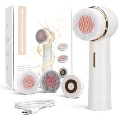 elzle Bidirektionale Rotation Elektrische Gesichtsreinigungsbürste, IPX7 Wasserdicht Wiederaufladbar Gesichtsbürste für Tiefenreinigung Peeling, Geschenke für Mädchen, Muttertagsgeschenke für Mama elzle Bidirektionale Rotation Elektrische Gesichtsreinigungsbürste, IPX7 Wasserdicht Wiederaufladbar Gesichtsbürste für Tiefenreinigung Peeling, Geschenke für Mädchen, Muttertagsgeschenke für Mama