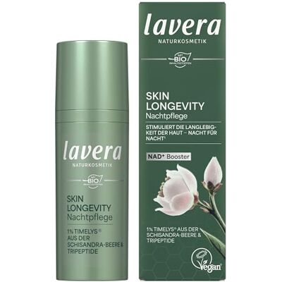 lavera Skin Longevity Nachtpflege mit NAD+ Booster und TIMELYS für Hautregeneration und Kollagensynthese lavera Skin Longevity Nachtpflege mit NAD+ Booster und TIMELYS für Hautregeneration und Kollagensynthese