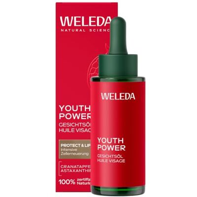 WELEDA Bio Youth Power Gesichtsöl Protect & Lift Granatapfel & Arganöl Naturkosmetik Anti Falten Gesichtspflege Gesichtsöl mindert Falten, strafft & aktiviert die Zellerneuerung (vegan, 30ml) WELEDA Bio Youth Power Gesichtsöl Protect & Lift Granatapfel & Arganöl Naturkosmetik Anti Falten Gesichtspflege Gesichtsöl mindert Falten, strafft & aktiviert die Zellerneuerung (vegan, 30ml)