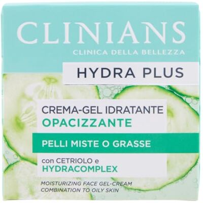 CLINIANS Hydra Plus Feuchtigkeitsspendende Mattierende Gesichtscreme, Dermatologisch Getestet, Made in Italy, 50 ml CLINIANS Hydra Plus Feuchtigkeitsspendende Mattierende Gesichtscreme, Dermatologisch Getestet, Made in Italy, 50 ml