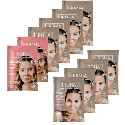 IROHA NATURE - Pack 10 Augenpflaster im Tissue-Format die Lösung gegen Schwellungen, Augenringe und Falten 100% biologisch abbaubar Vegan & grausam frei 95% natürliche Inhaltsstoffe IROHA NATURE - Pack 10 Augenpflaster im Tissue-Format die Lösung gegen Schwellungen, Augenringe und Falten 100% biologisch abbaubar Vegan & grausam frei 95% natürliche Inhaltsstoffe