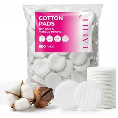LALILL Wattepads aus Baumwolle 600 Stück Fusselfreie Abschminkpads für Gesicht & Augen Effektive Gesichtsreinigung Cotton Pads Geeignet für Empfindliche Haut LALILL Wattepads aus Baumwolle 600 Stück Fusselfreie Abschminkpads für Gesicht & Augen Effektive Gesichtsreinigung Cotton Pads Geeignet für Empfindliche Haut
