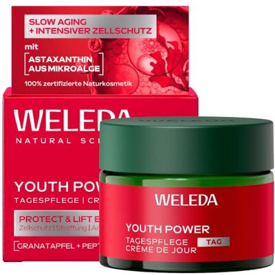 WELEDA Bio Youth Power Tagespflege Protect & Lift Granatapfel & Astaxanthin Naturkosmetik Anti Falten Gesichtspflege Tagescreme mindert Falten, strafft & spendet sofortige Feuchtigkeit (vegan, 40ml) WELEDA Bio Youth Power Tagespflege Protect & Lift Granatapfel & Astaxanthin Naturkosmetik Anti Falten Gesichtspflege Tagescreme mindert Falten, strafft & spendet sofortige Feuchtigkeit (vegan, 40ml)