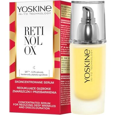 Yoskine Retinolox Nachtserum 30 ml, Anti-Aging Serum mit Retinol, Retinyl Palmitate und Neo-Retinoid, für reife Haut, Falten und Pigmentflecken Yoskine Retinolox Nachtserum 30 ml, Anti-Aging Serum mit Retinol, Retinyl Palmitate und Neo-Retinoid, für reife Haut, Falten und Pigmentflecken