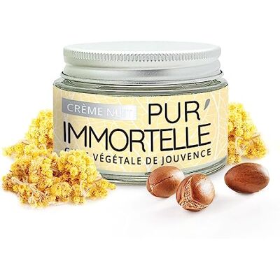 PROPOS'NATURE Nachtcreme für das Gesicht Pur'Immortelle Bio – Anti-Aging-Pflege – Immortelle, Hyaluronsäure, Argan, Nachtkerze – 99% natürlichen Ursprungs – hergestellt in Frankreich – 50 ml PROPOS'NATURE Nachtcreme für das Gesicht Pur'Immortelle Bio – Anti-Aging-Pflege – Immortelle, Hyaluronsäure, Argan, Nachtkerze – 99% natürlichen Ursprungs – hergestellt in Frankreich – 50 ml