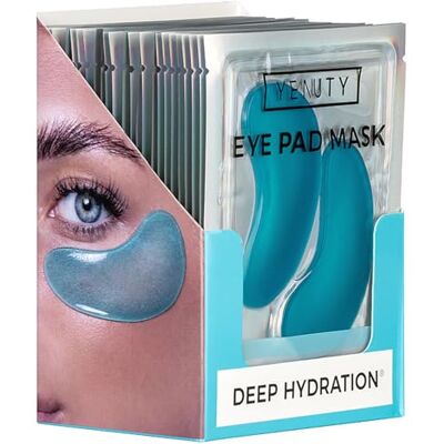 YEAUTY DEEP HYDRATION EYE PAD MASK, feuchtigkeitsspendende Augenpads mit Aloe Vera, Hyaluron und Vitamin E gegen trockene und spröde Haut, für eine optimal durchfeuchtete Augenpartie, 25 Stück YEAUTY DEEP HYDRATION EYE PAD MASK, feuchtigkeitsspendende Augenpads mit Aloe Vera, Hyaluron und Vitamin E gegen trockene und spröde Haut, für eine optimal durchfeuchtete Augenpartie, 25 Stück