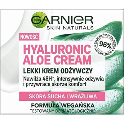 Garnier SKIN NATURALS HYALURONIC ALOE CREAM LEKKI KREM ODŻYWCZY Wachs SUCHA I WRAŻLIWA Garnier SKIN NATURALS HYALURONIC ALOE CREAM LEKKI KREM ODŻYWCZY Wachs SUCHA I WRAŻLIWA