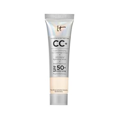 IT Cosmetics Your Skin But Better CC Cream LSF 50+, 12 ml, Hochpigmentierte Mehrzweck-Creme mit LSF 50, Getönte Anti-Aging-Tagescreme, Foundation, Concealer & Pflege in einem, Farbton Fair IT Cosmetics Your Skin But Better CC Cream LSF 50+, 12 ml, Hochpigmentierte Mehrzweck-Creme mit LSF 50, Getönte Anti-Aging-Tagescreme, Foundation, Concealer & Pflege in einem, Farbton Fair